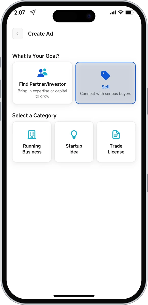 Create Listing - Sell